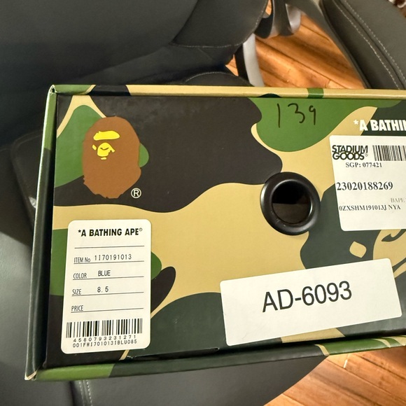 BAPE Mad Sta 1 Blue Shoes, NEW - Picture 3 of 5